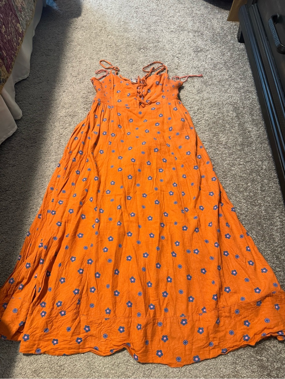 Urban Outfitters Orange Floral Maxi Dress